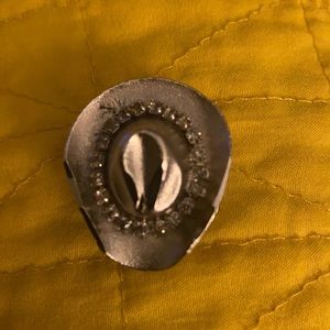 Cowboy hat scarf tie silver